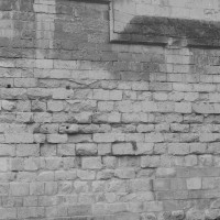 Détail du mur d'enceinte de l'abbaye (1992)