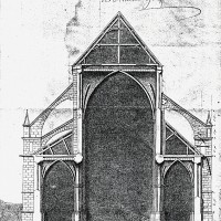 Coupe sur la nef de Saint-Rieul au 18ème siècle.